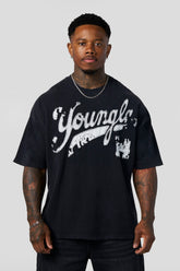 4182 - Distressed Script Tees