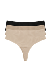 W637 padded thong 3-pack
