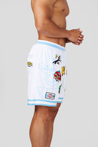 1071 - Looney Tunes Embroidered Patch Shorts