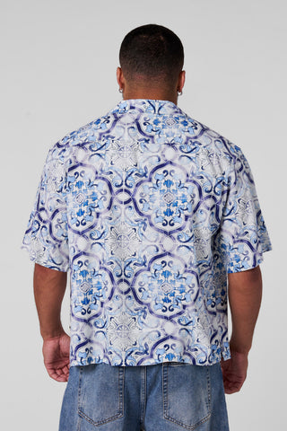 4093 - Mosaic Linen Button-Ups