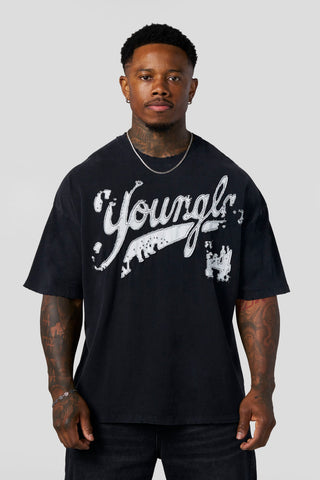 4182 - Distressed Script Tees