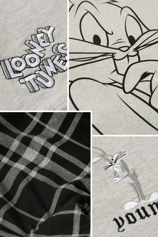 5257 - Looney Tunes Plaid Zip-Ups