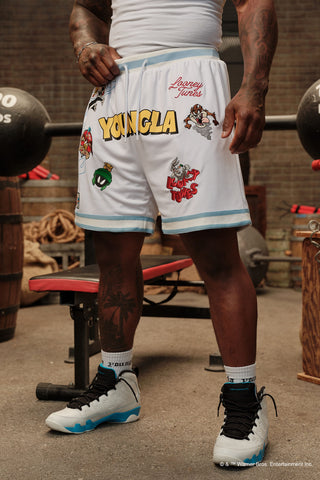 1071 - Looney Tunes Embroidered Patch Shorts